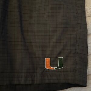 University of Miami shorts golf casual Miami shorts size 38 nice gray plaid